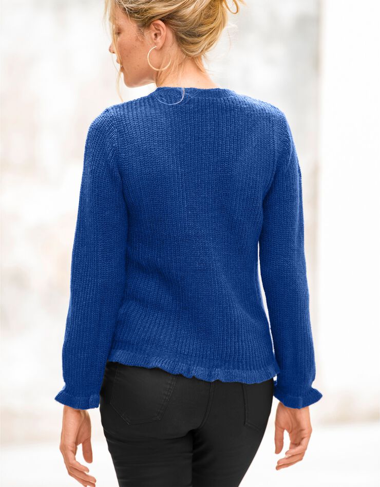 Cardigan volanté (bleu dur) Cardigan volanté (bleu dur)