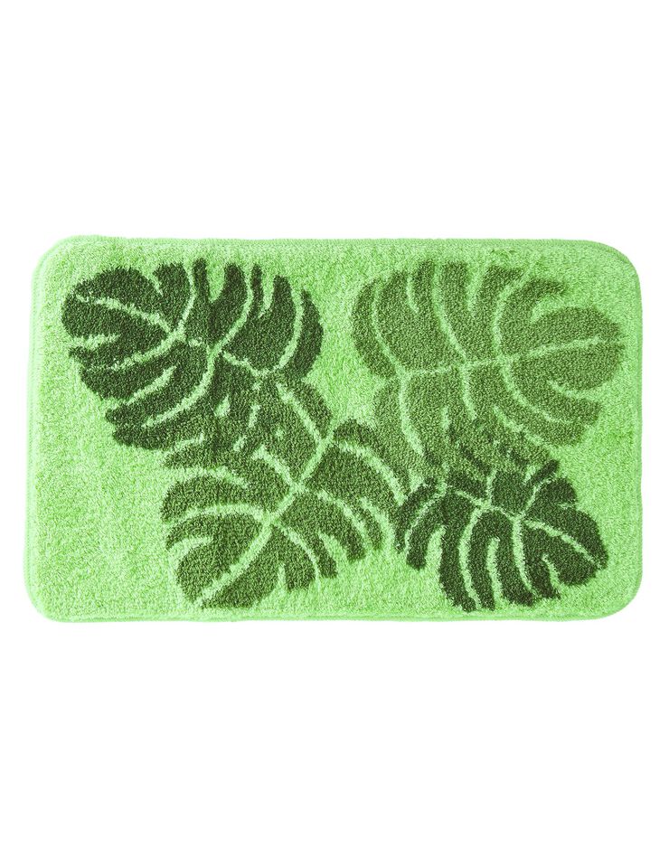 Tapis de bain motif jungle (vert)