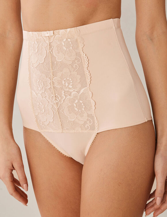 Gaine serre-taille dentelle amincissante (peau)
