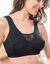 Soutien-gorge post-op&eacute;ratoire dentelle doubl&eacute;e coton forme embo&icirc;tante - sans armatures. (noir)