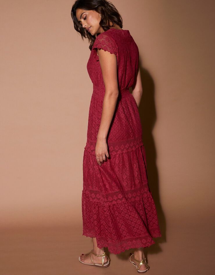 Robe longue dentelle macramé (paprika) Robe longue dentelle macramé (paprika)