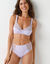 Culotte maxi dentelle coton imprimé Tropea - lot de 4  (parme + marine)