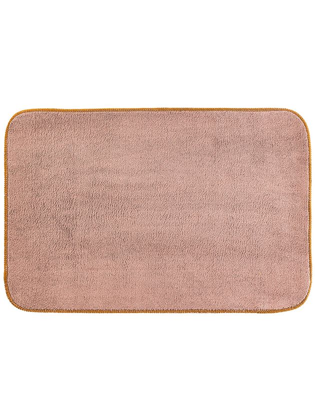 Tapis de cuisine microfibre absorbante unie (marron)