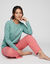 T-shirt pyjama &laquo;&nbsp;charme botanique&nbsp;&raquo; manches longues (vert)