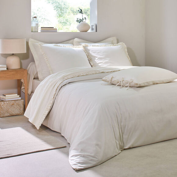 Linge de lit uni - percale de coton 72 fils/cm&sup2; (&eacute;cru)