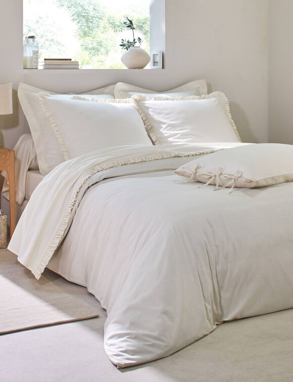 Linge de lit uni - percale de coton 72 fils/cm&sup2; (&eacute;cru)