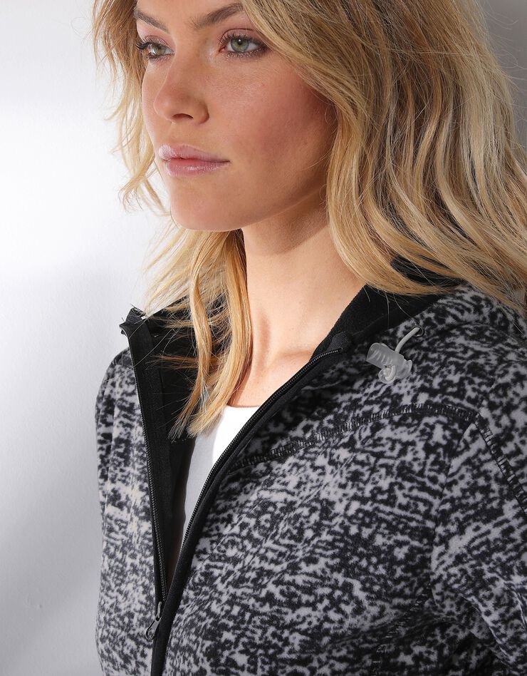 Veste polaire chinée zippée (noir chiné) Veste polaire chinée zippée (noir chiné)