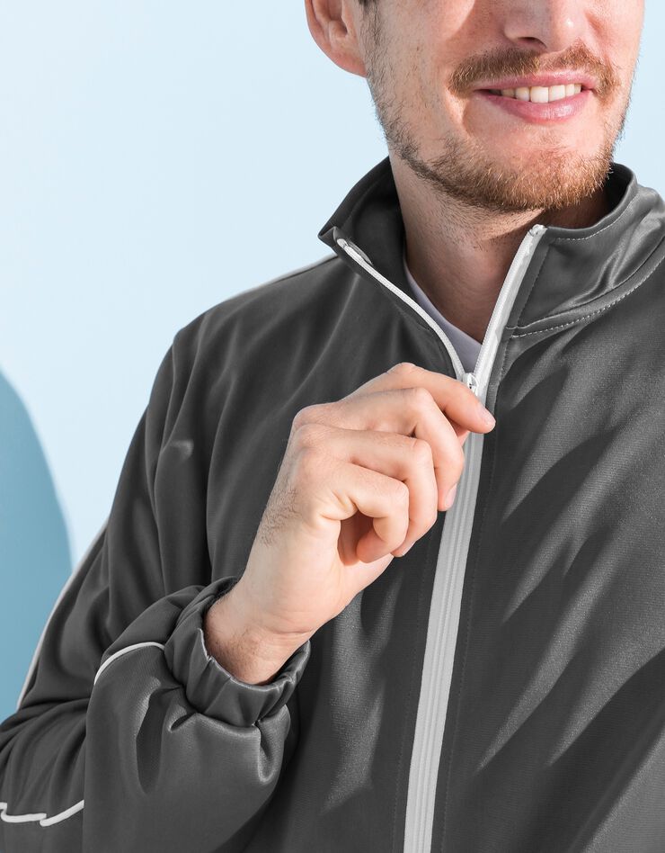 Veste sport microfibre zippée (gris) Veste sport microfibre zippée (gris)