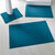 Tapis de bain éponge double liteau (bleu paon)