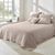Couvre-lit uni style boutis Cassandre  (beige)