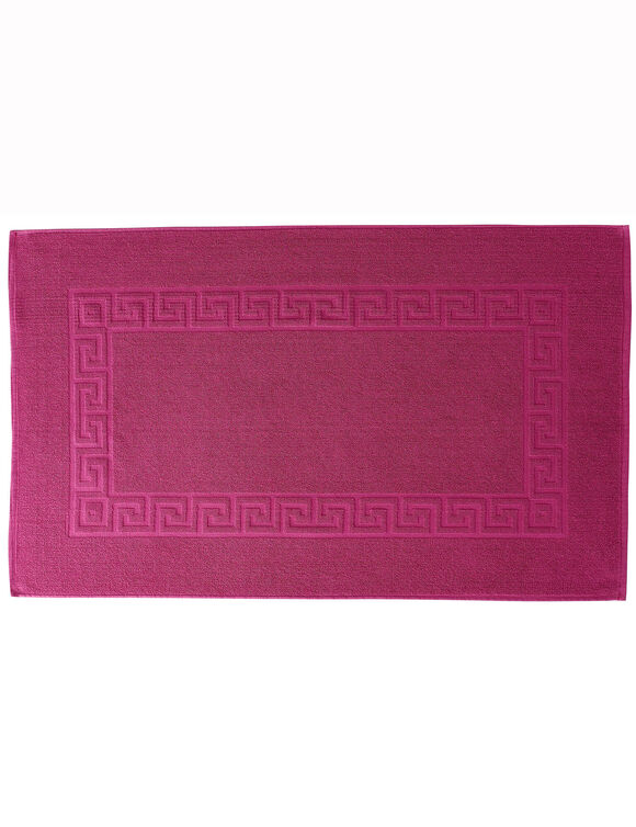 Tapis de bain éponge liteau motif frise grecque (bruyère)