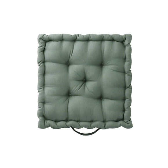 Coussin de sol uni coton (eucalyptus)