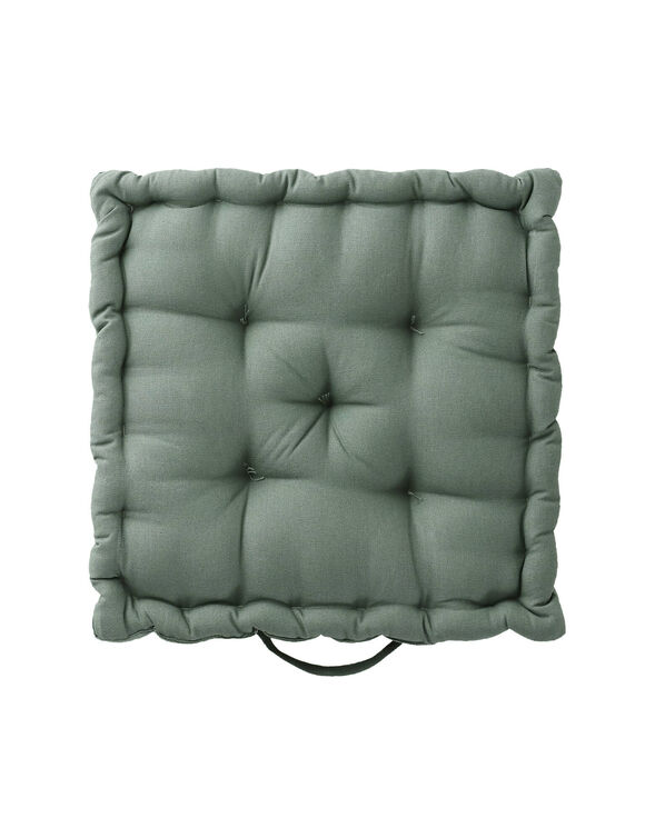 Coussin de sol uni coton (eucalyptus)