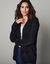 Gilet long, maille poilue (noir)