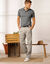 Pantalon 3/4 élastiqué + ceinture assortie (sable)