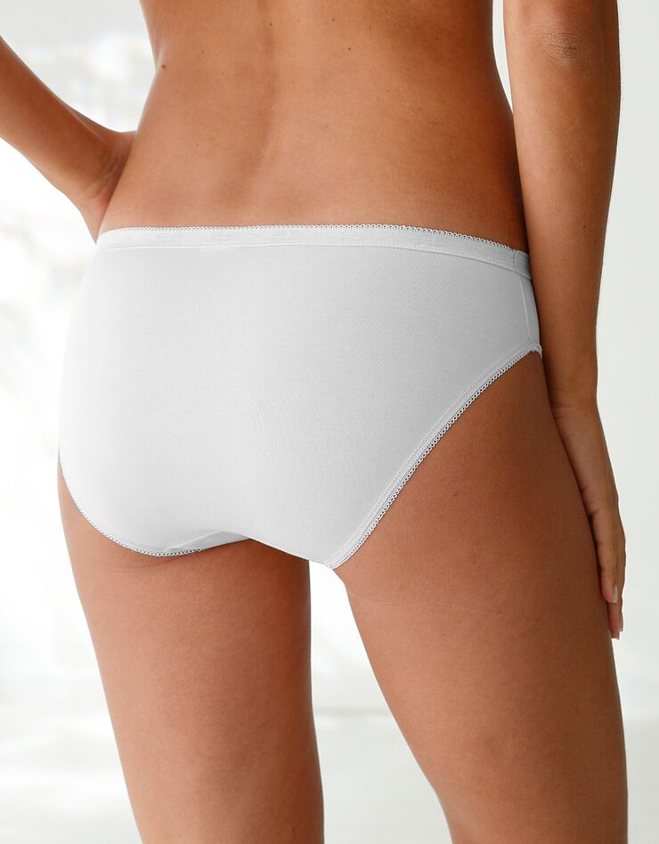 Culotte midi basique - lot de 3 (3 blancs) Culotte midi basique - lot de 3 (3 blancs)