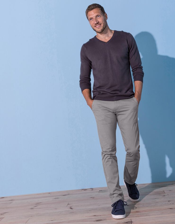 Pantalon chino toile sergé (gris) Pantalon chino toile sergé (gris)