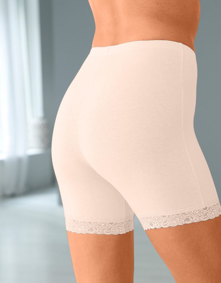 Culotte panty coton et dentelle - lot de 2 (peau) Culotte panty coton et dentelle - lot de 2 (peau)