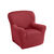 Housse extensible unie canap&eacute; fauteuil accoudoirs (bordeaux)