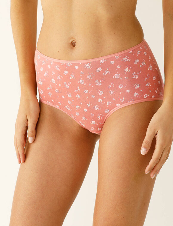 Culotte forme maxi en coton extensible imprimé - lot de 10  (émeraude / rose)
