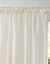 Panneau lin polyester base plomb&eacute;e finition galon fronceur (cr&egrave;me)