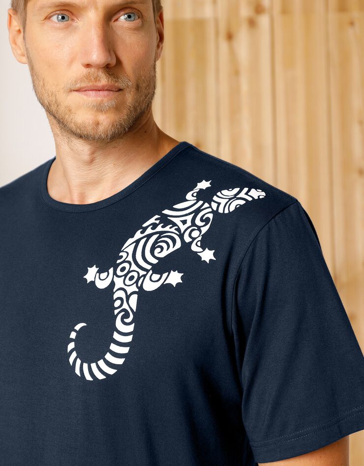 Tee-shirt imprimé tribal (marine) Tee-shirt imprimé tribal (marine)