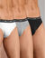 Slip fermé taille basse Dim - lot de 3 (gris + blanc + noir)
