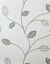Vitrage voile motif petites feuilles - finition pattes (vert)