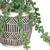 Plante artificielle et pot en ciment (noir / blanc)