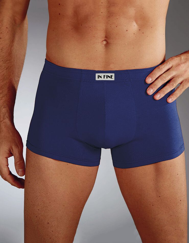 Boxer uni ceinture élastiquée recouverte - lot de 5 (mica) Boxer uni ceinture élastiquée recouverte - lot de 5 (mica)