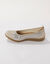 Ballerines en cuir largeur confort, avec empiècements extensibles (beige)