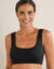Brassière confort coton stretch doublé sans armatures - lot de 2 (blanc + noir)