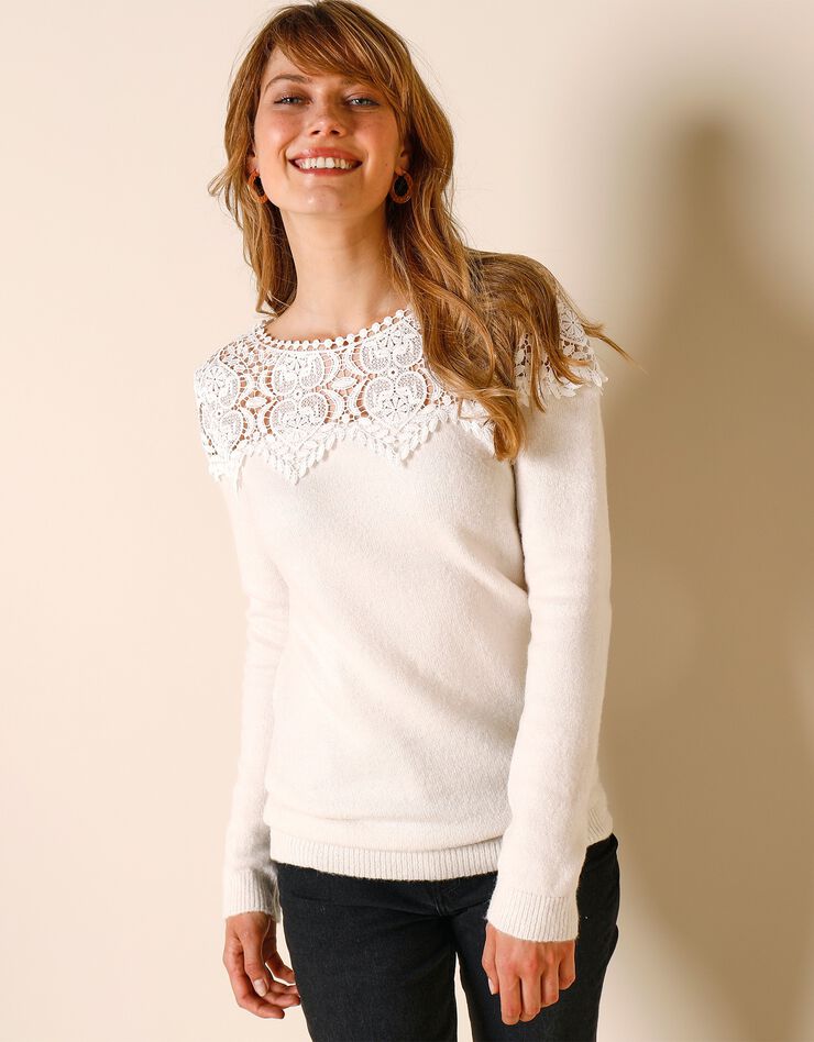 Pull macramé (ivoire) Pull macramé (ivoire)