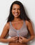 Soutien-gorge coton uni et plumetis ouverture devant - sans armatures (vison)