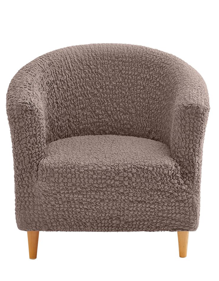 Housse gaufrée bi-extensible spéciale fauteuil cabriolet (chocolat)