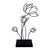 Déco fleurs métal filaire PM (noir)