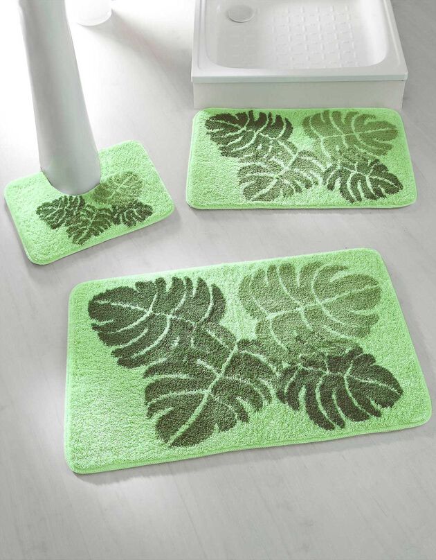Tapis de bain motif jungle (vert)