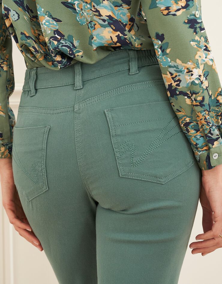 Pantalon bootcut, twill stretch (vert) Pantalon bootcut, twill stretch (vert)