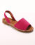 Sandales plates à bout ouvert (fuchsia)