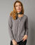 Cardigan boutonné, laine d'agneau (gris chiné)