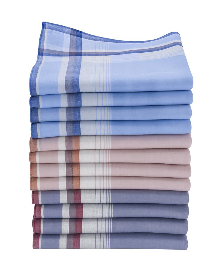 Mouchoir carreaux homme Tom - lot de 12 (assortis) Mouchoir carreaux homme Tom - lot de 12 (assortis)