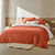 Couvre-lit réversible microfibre matelassée/sherpa (terracotta)
