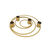 Bougeoir rond multi-support, métal doré  (doré)
