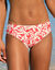 Bas de maillot de bain forme midi imprimé Linao (grenadine / écru)