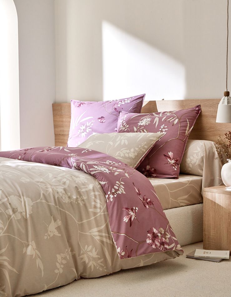 Linge de lit Anne en coton (parme)