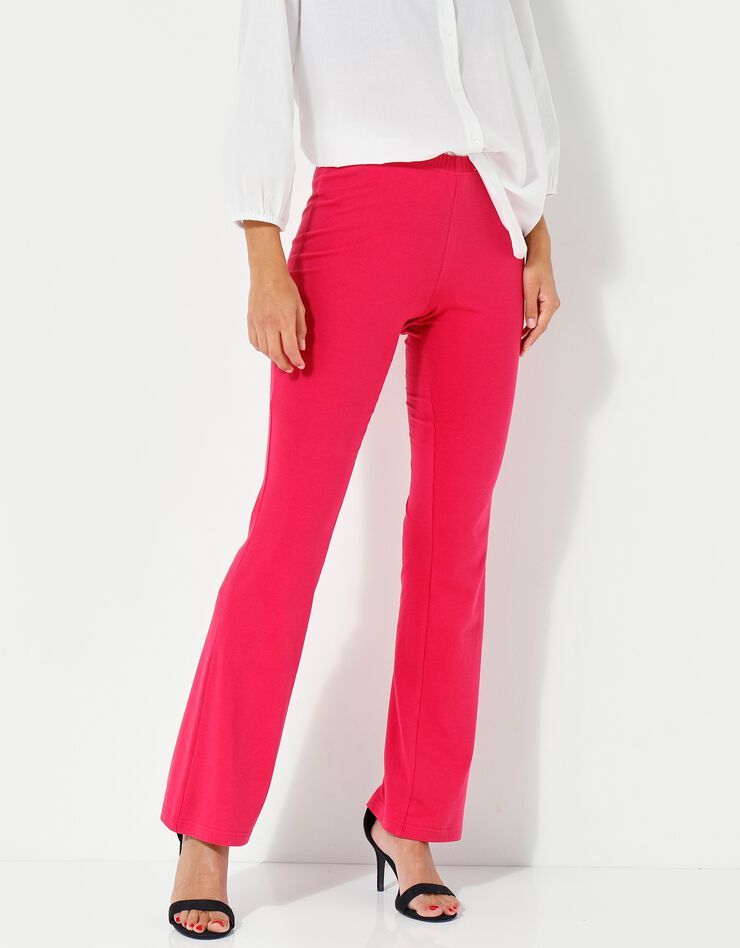 Legging bootcut uni, taille élastiquée (fuchsia) Legging bootcut uni, taille élastiquée (fuchsia)