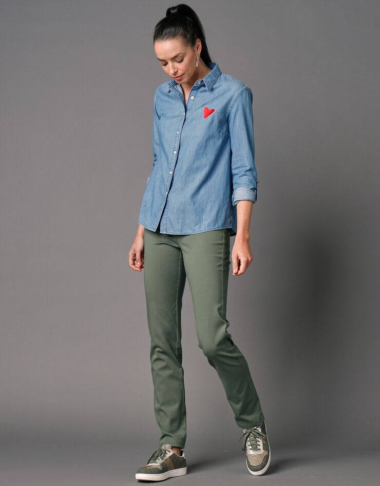 Pantalon sculptant effet ventre plat taille élastiquée (vert mousse) Pantalon sculptant effet ventre plat taille élastiquée (vert mousse)