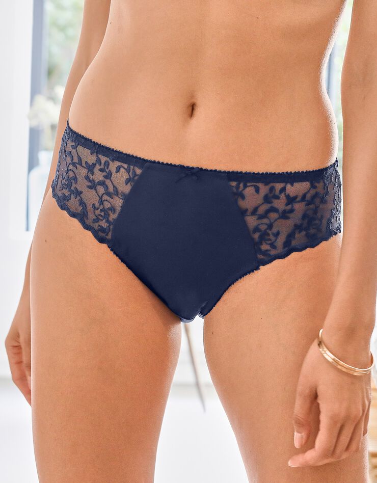 Culotte forme midi tulle brodé et microfibre Batlow (marine) Culotte forme midi tulle brodé et microfibre Batlow (marine)