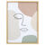 Tableau motif visage abstrait (multicolore)
