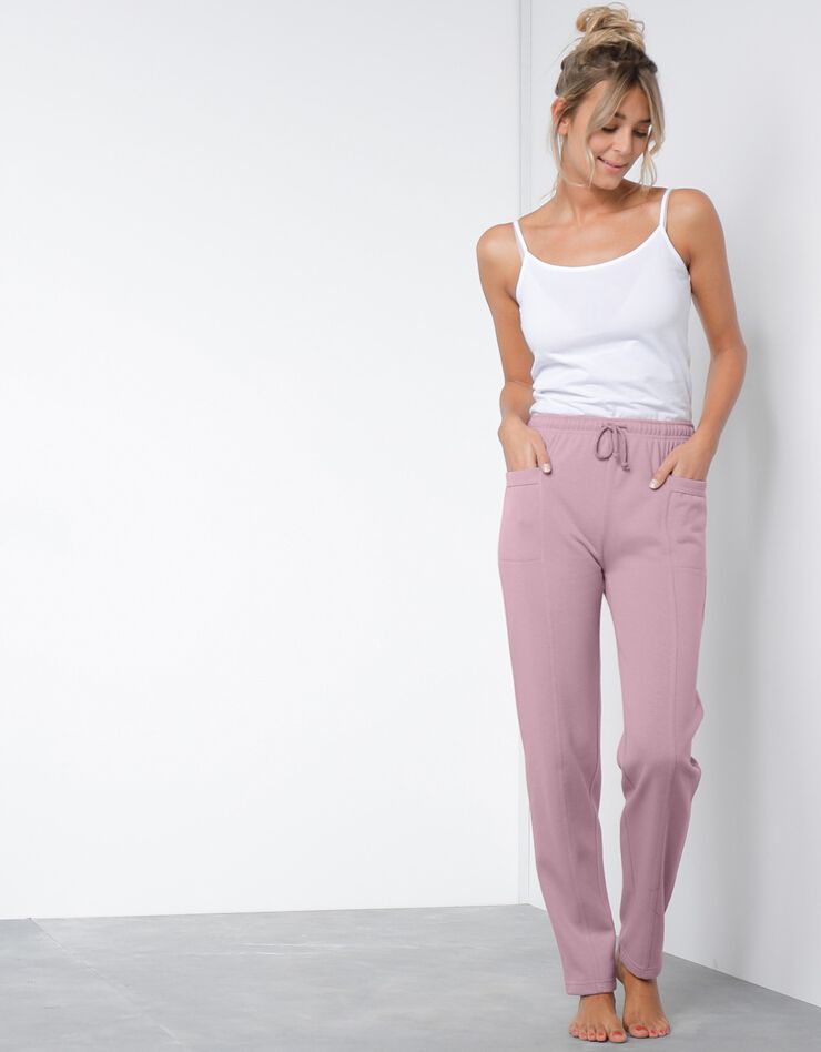 Pantalon jogging, molleton gratté (rose grisé) Pantalon jogging, molleton gratté (rose grisé)